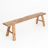 Recycled Teak Long Bench Natural 160 x 20 x 39cm