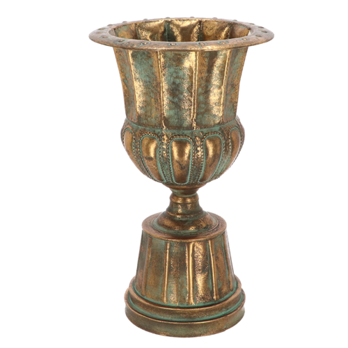 Aged Iron French Urn Decorative Vase 45cm