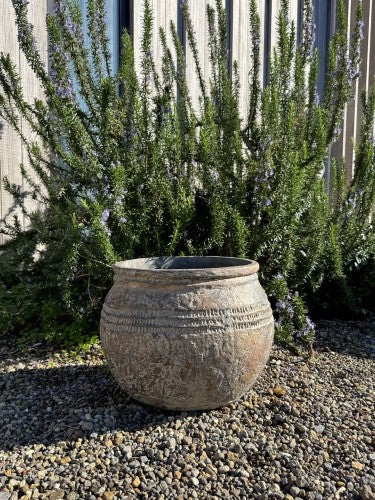 Weathered Black Sumatra Jaya Garden Pot 45 x 33cm