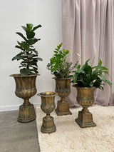 Aged Iron French Urn Decorative Vase 45cm