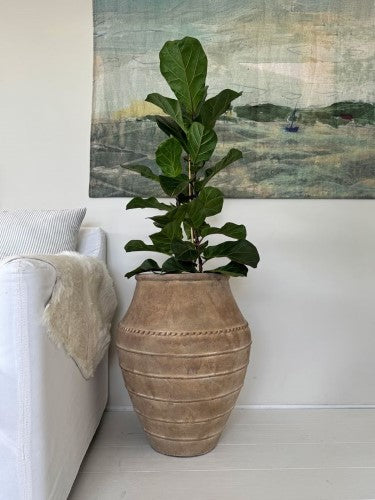 Terracotta Lombok Mia Beaded Planter Antique Large 45 x 60cm