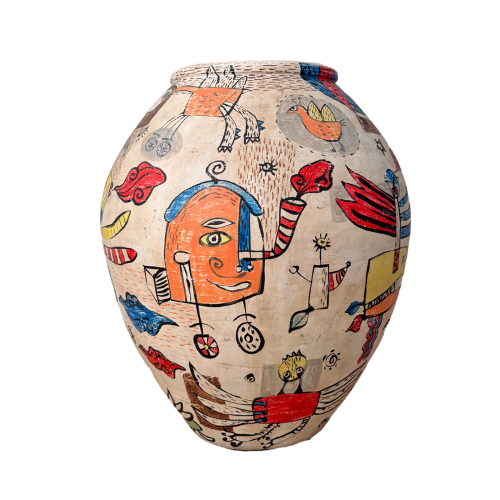 Hand-Painted Sumatra Annisa Pot Large 60 x 75cm