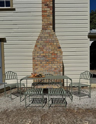 Outdoor Rectangular Table Verdant Voyage Sage Green 158cm