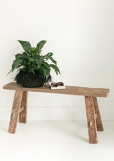 Recycled Teak Bench Natural Medium 80 x 20 x 45cm