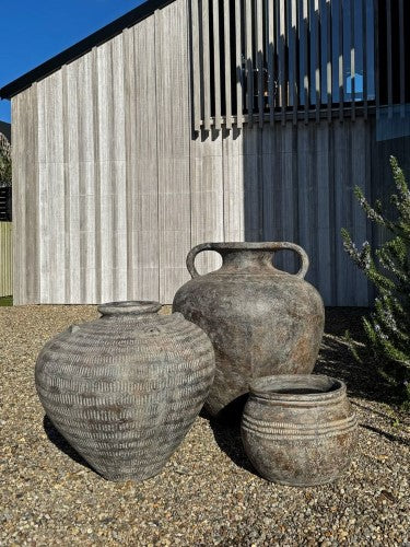 Weathered Black Sumatra Adi Garden Pot 77 x 90cm