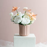 Ceramic Florence Vase Matte Pink 15Dx15cmH.