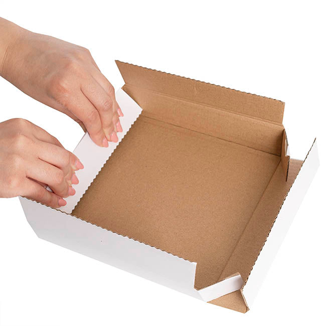 Posy Box Lid Medium Gloss White Pack 5
