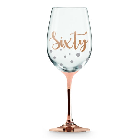 Elegant 60 Rose Gold Stem Wine Glasses, 430ml, perfect for stylish dining and enhancing your wine experience.