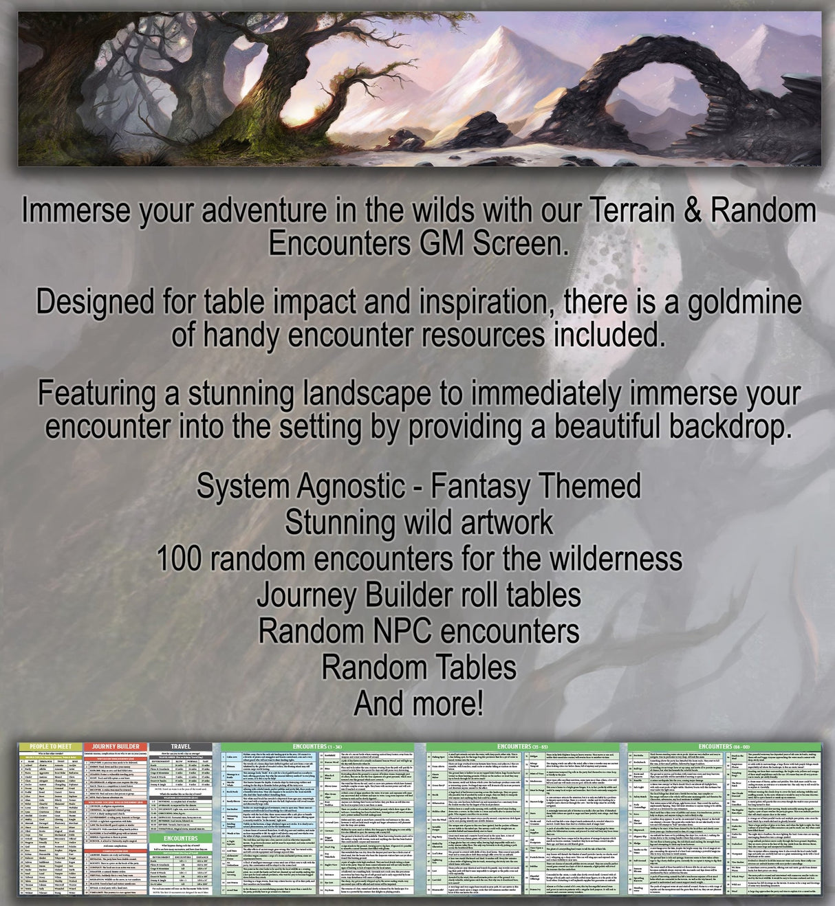 GM Screen Terrain & Random Encounters
