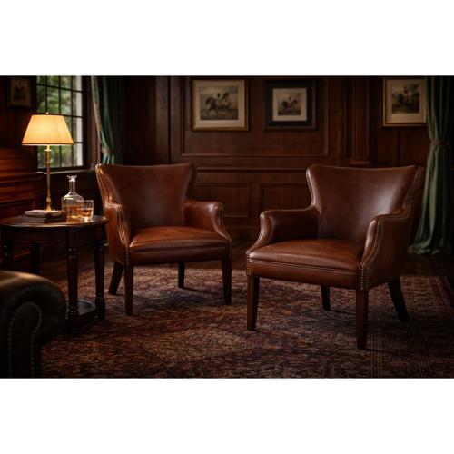 BALTIMORE OCCASIONAL CHAIR - VINTAGE CIGAR BROWN