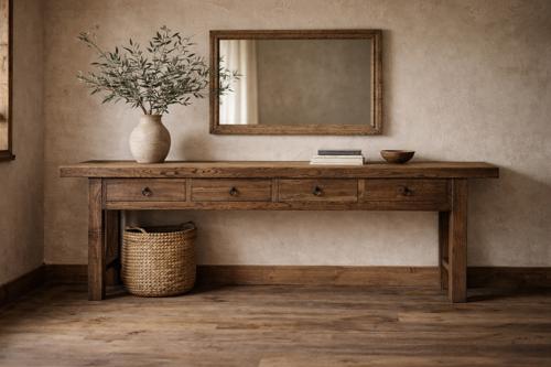 MANOR 4 DRAWER CONSOLE - RECLAIMED ELM