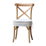 FLORIN ELM CROSS BACK CHAIR W/ WHITE CUSHION - RECLAIMED ELM