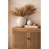 SANTORINI ELM SIDBOARD W/4 RATTAN DOORS