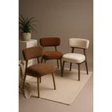 WILLOW DINING CHAIR IN AUTUMN RUST FABRIC