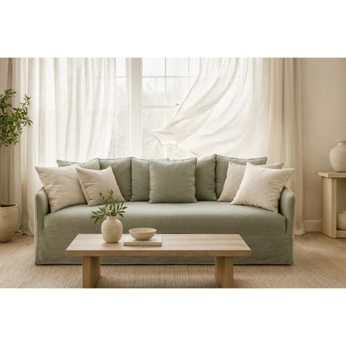 ROXY 3 SEATER SOFA - OLIVE