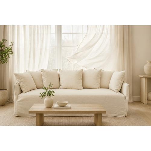 ROXY 3 SEATER SOFA - OATMEAL