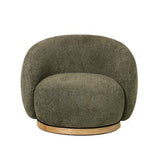 MIAMI SWIVEL CHAIR XL W/WOOD BASE - MOSS GREEN