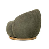 MIAMI SWIVEL CHAIR XL W/WOOD BASE - MOSS GREEN