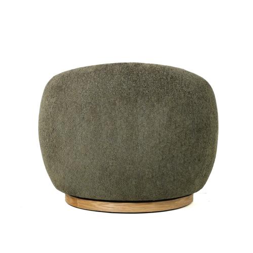 MIAMI SWIVEL CHAIR XL W/WOOD BASE - MOSS GREEN
