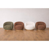 MIAMI SWIVEL CHAIR XL W/WOOD BASE - MOSS GREEN