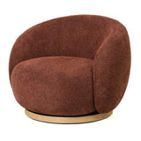 MIAMI SWIVEL CHAIR XL W/WOOD BASE - BURNT OCHRE