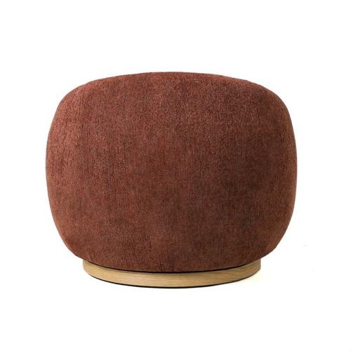 MIAMI SWIVEL CHAIR XL W/WOOD BASE - BURNT OCHRE