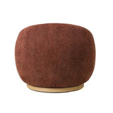 MIAMI SWIVEL CHAIR XL W/WOOD BASE - BURNT OCHRE