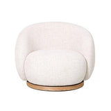 MIAMI SWIVEL CHAIR XL W/WOOD BASE - SEASHELL