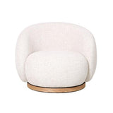 MIAMI SWIVEL CHAIR XL W/WOOD BASE - SEASHELL
