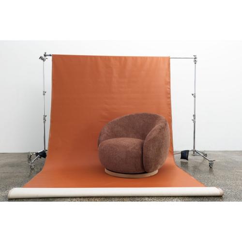 MIAMI SWIVEL CHAIR XL W/WOOD BASE - TOBACCO