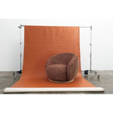 MIAMI SWIVEL CHAIR XL W/WOOD BASE - TOBACCO