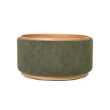 MIAMI TRAY OTTOMAN XL W/WOOD BASE - MOSS GREEN