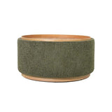 MIAMI TRAY OTTOMAN XL W/WOOD BASE - MOSS GREEN