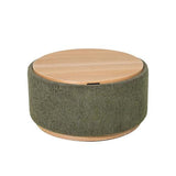 MIAMI TRAY OTTOMAN XL W/WOOD BASE - MOSS GREEN