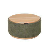 MIAMI TRAY OTTOMAN XL W/WOOD BASE - MOSS GREEN