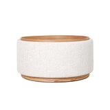 MIAMI TRAY OTTOMAN XL W/WOOD BASE - SEASHELL