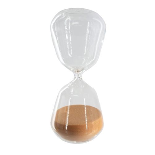 HOUR GLASS WITH TERRACOTTA SAND - LARGE