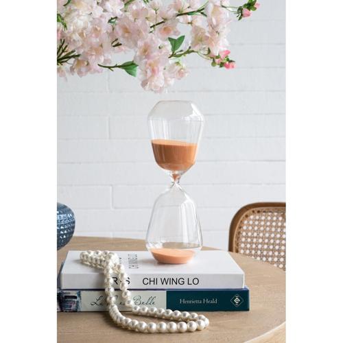 HOUR GLASS WITH TERRACOTTA SAND - LARGE