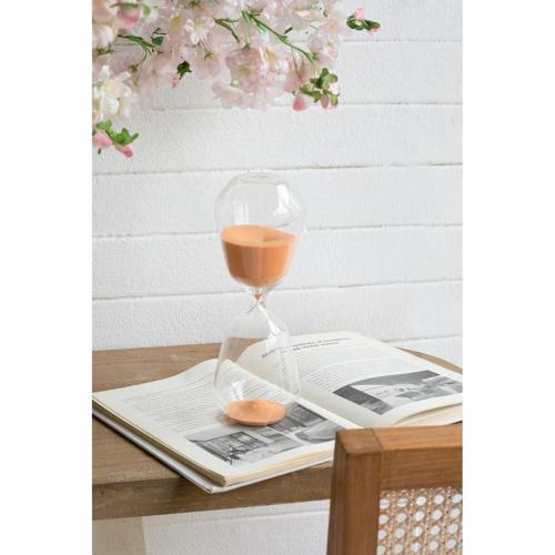HOUR GLASS WITH TERRACOTTA SAND - LARGE