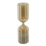 AMBER SHIMMER HOURGLASS WITH WHITE SAND - LARGE