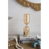 AMBER SHIMMER HOURGLASS WITH WHITE SAND - LARGE