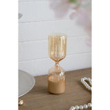 AMBER SHIMMER HOURGLASS WITH WHITE SAND - SMALL