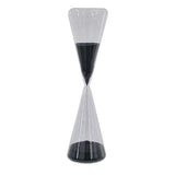 TRIANGULAR HOUR GLASS WITH BLACK SAND
