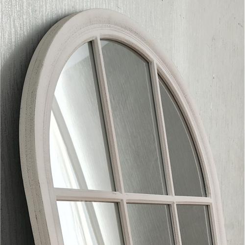 VINTAGE CREAM CHURCH WINDOW MIRROR - 1400x800x40