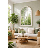 VINTAGE CREAM CHURCH WINDOW MIRROR - 1400x800x40
