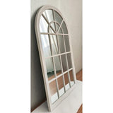 VINTAGE CREAM CHURCH WINDOW MIRROR -Version 1