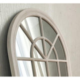 VINTAGE CREAM CHURCH WINDOW MIRROR -Version 1