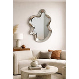 VINTAGE SILVER ABSTRACT MIRROR - 1040x650x70