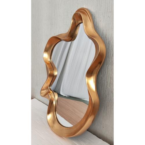 VINTAGE GOLD ABSTRACT MIRROR - 1040x650x70