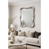 VINTAGE SILVER ABSTRACT MIRROR - 1180x780x85